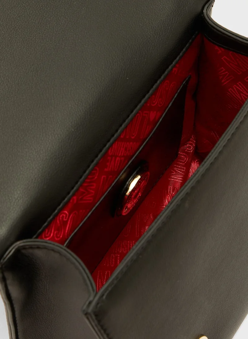 Love Moschino Flap Chain Detail Crossbody