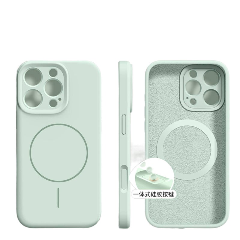 Silicone MagSafe Case for iPhone 15 / 15 Plus / 15 Pro / 15 Pro Max with Drop Protection and Strong Magnetic plus Shockproof plus Full Coverage plus Skin Feel in Cyan - ModaStar - Image 1