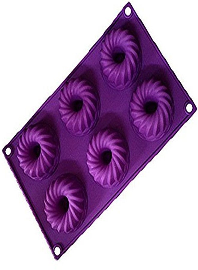 Cake Decor 6 in 1 Silicon Bakeware Round Frill Dount Cupcake Moulds Muffin Mould