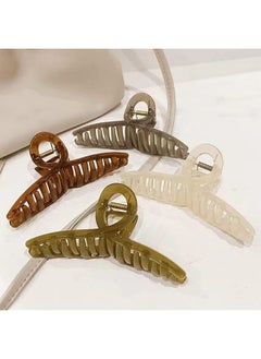 Belicia BELICIA Big Hair Claw Clips Large Butterfly Hair Clips for Women 5.1" Large Jelly Clip Larger Size Hair Clip for Girls Hair Accessories for Long Thick Hair 4 Pcs  - Image 1