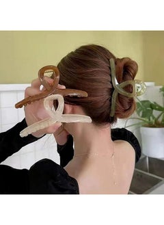 Belicia BELICIA Big Hair Claw Clips Large Butterfly Hair Clips for Women 5.1" Large Jelly Clip Larger Size Hair Clip for Girls Hair Accessories for Long Thick Hair 4 Pcs  - Image 2