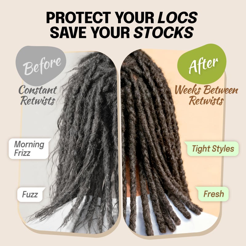 Fittia Large Satin Bonnet for Men Sleeping: Loc Cap Dreadlocks for Curly Braids Wave, Silky for Frizzy Hair Smooth, Adjustable No Slip Grey - Image 3