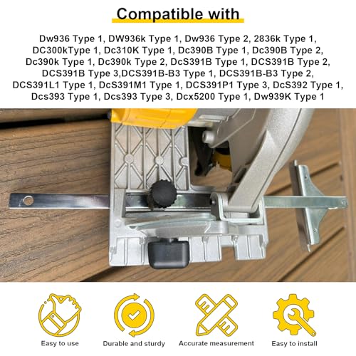 Ameri 381091-00 circular saw guide Fits DW DC390K, DW936, DC300, DC310, DCS391B, DCS393, DC390B edge guide Cordless Circular Saw - Image 4