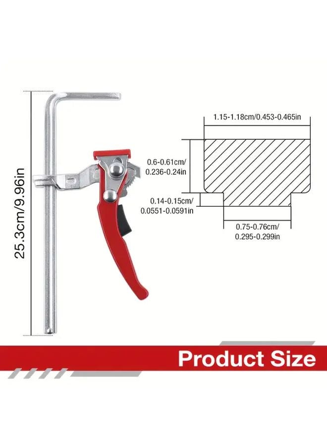 قطعتان من مشابك F ذاتية القفل القوية والمتينة مقاس 200x60مم قابلة للتعديل لأعمال النجارة - Image 4