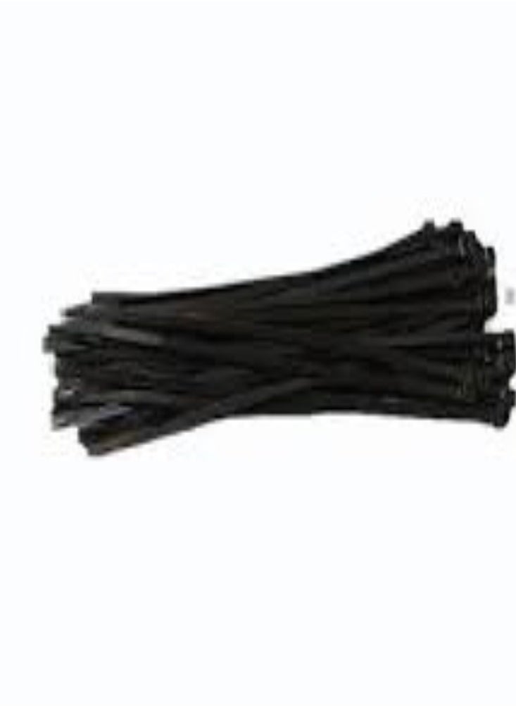 KNP KNP Black Cable Tie measuring 200mm x 3.6mm is an essential tool for cable management and organization.  - Image 1