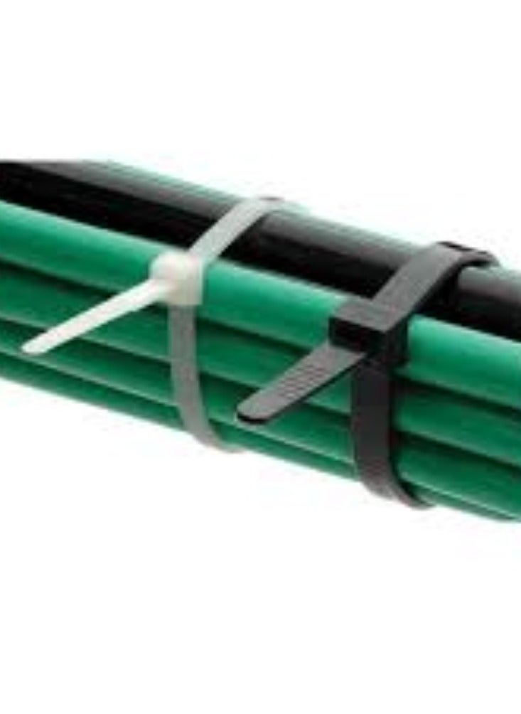 KNP KNP Black Cable Tie measuring 200mm x 3.6mm is an essential tool for cable management and organization.  - Image 2