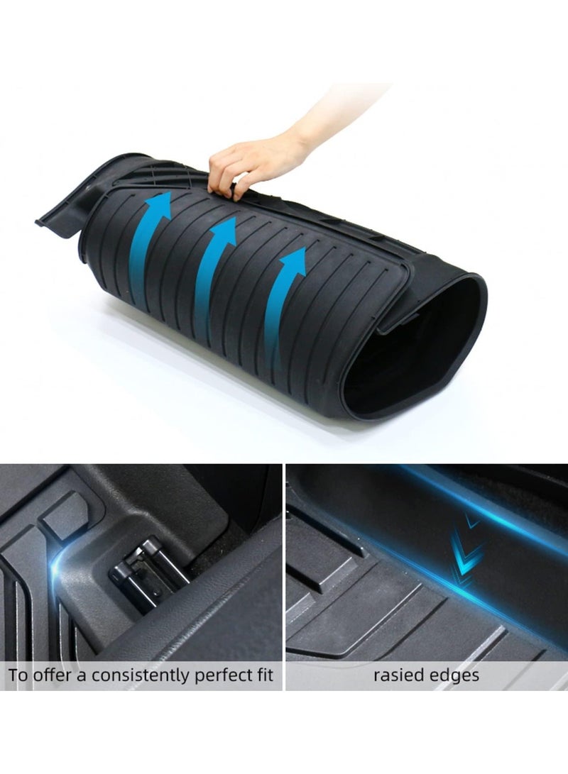 ZESTU 4-Piece Heavy Duty Rubber Floor Mats for Cars, SUVs & Trucks – All Weather Protection, Universal Trim to Fit, Durable Non-Slip Black Car Mats, Front & Rear Auto Accessories Interior Liners - Image 5