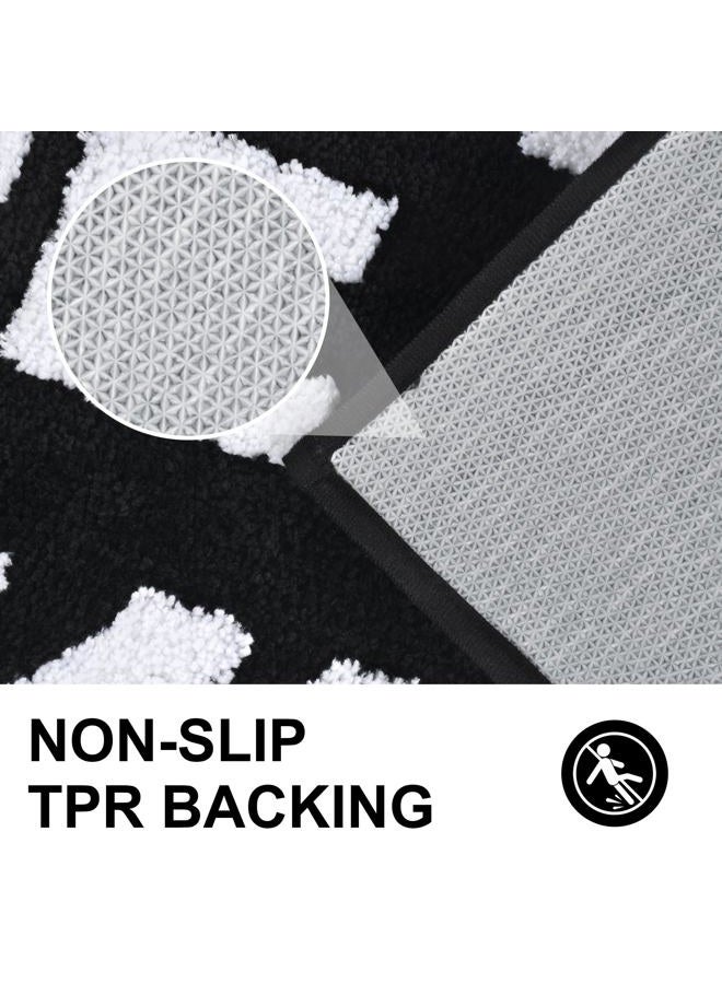 Zeeinx Get Naked Runner Black Cute Bathroom Rugs Long Get Naked Rug Funny Bathroom Decor for Apartment Black Bath mat for Tub and Shower,Machine Washable,18”x47” - Image 2