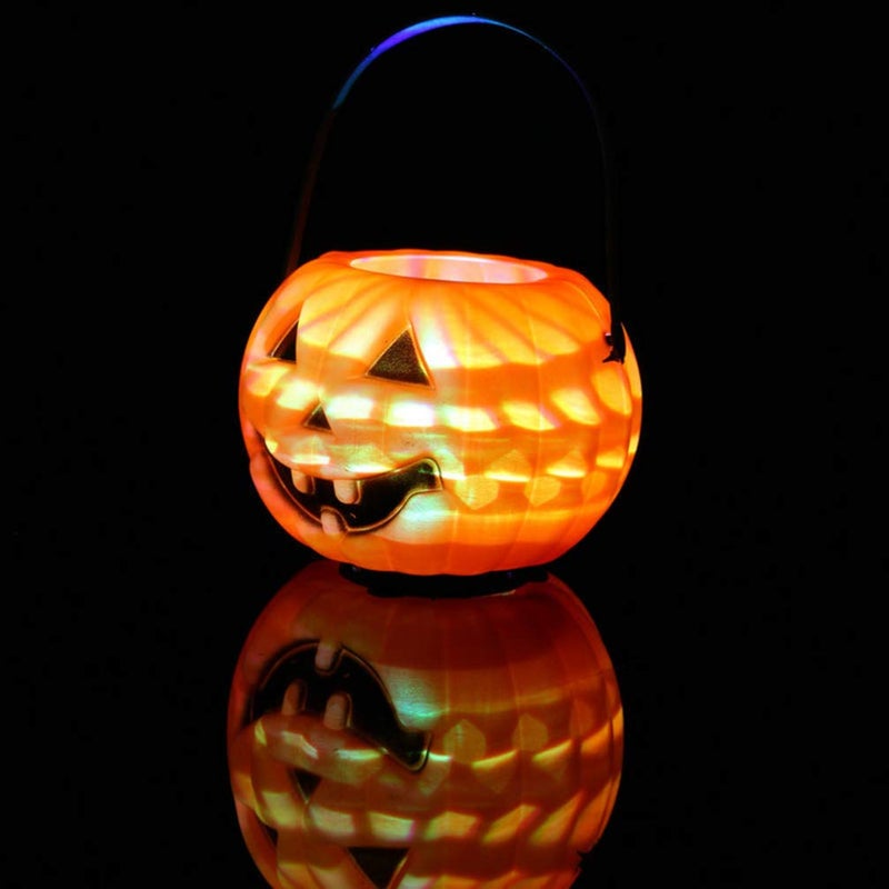 2 Pcs LED Pumpkin Lanterns with Trick or Treat Bucket - Image 3