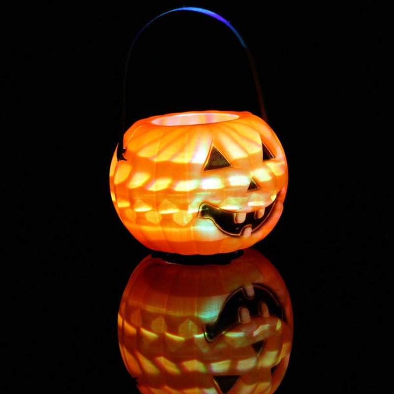 2 Pcs LED Pumpkin Lanterns with Trick or Treat Bucket - Image 4