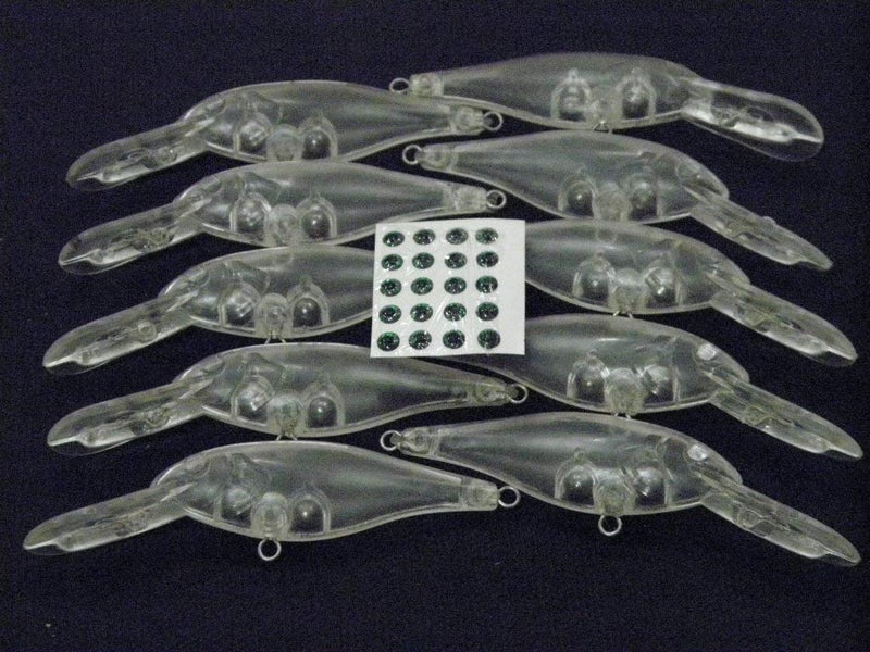 wLure 10 Blank Unpainted Minnow Crankbait Topwater Lipless Jerkbait Fishing Lures (UPC187P10) - Image 3