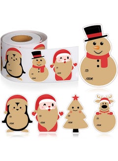 500 Pcs Christmas Kraft Tag Stickers Cute Snowman Designed Stickers With To And From Name Labels For Christmas Gift Wrapping, Self Adhesive Holiday Stickers Label Roll(Cute Style) - pzsku/Z2A06DC9450DE0CDD1B48Z/45/_/1731926417/ef51444e-d07c-4f46-a7cd-71cdac1073ee