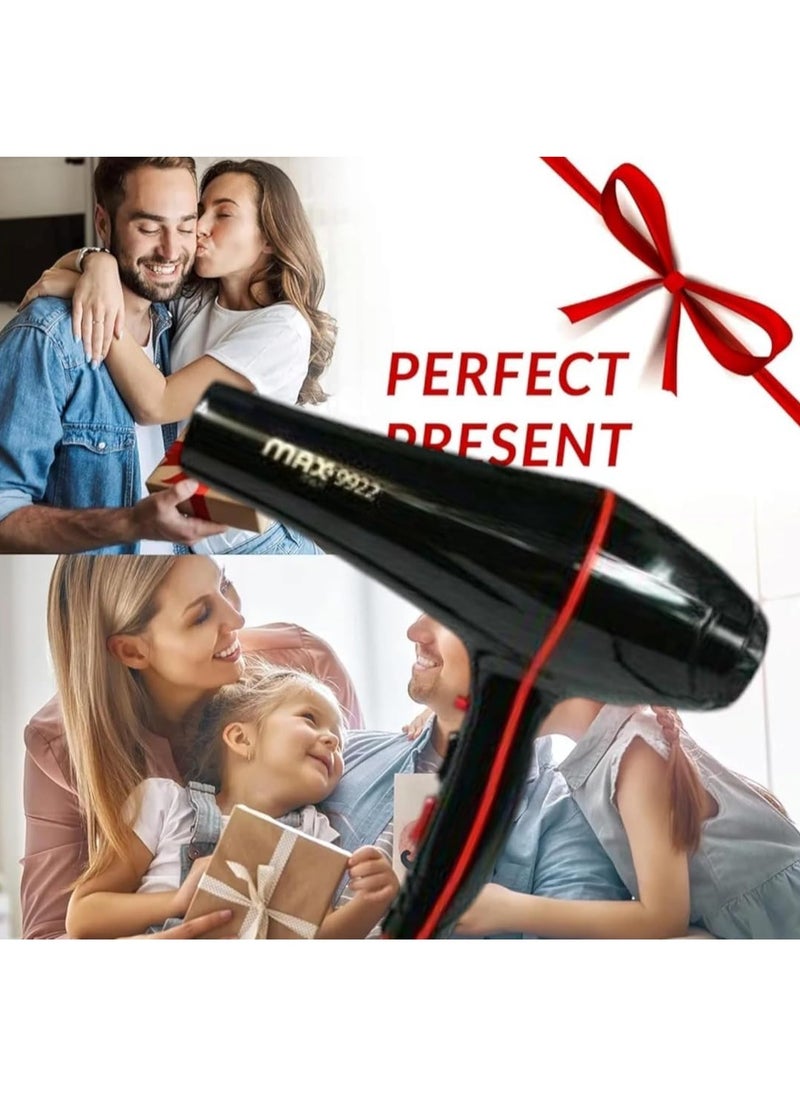 Max Max 9922 Professional Hair Dryer, 3000W, Overheat Protection, 3 Heat Levels, 3000.0 W, Black  - Image 1