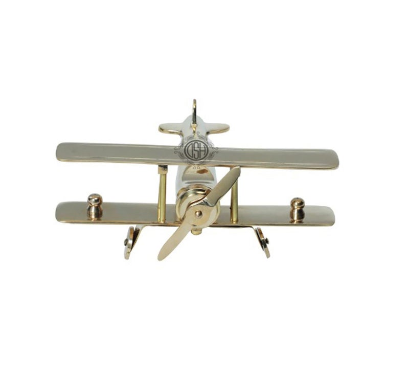 DSH Brass Aeroplane Action Showpiece,Table Top Miniature Decorative Showpiece For Home Decor&Office Table,7.5" Inch Long,Gold(Big) - Image 4