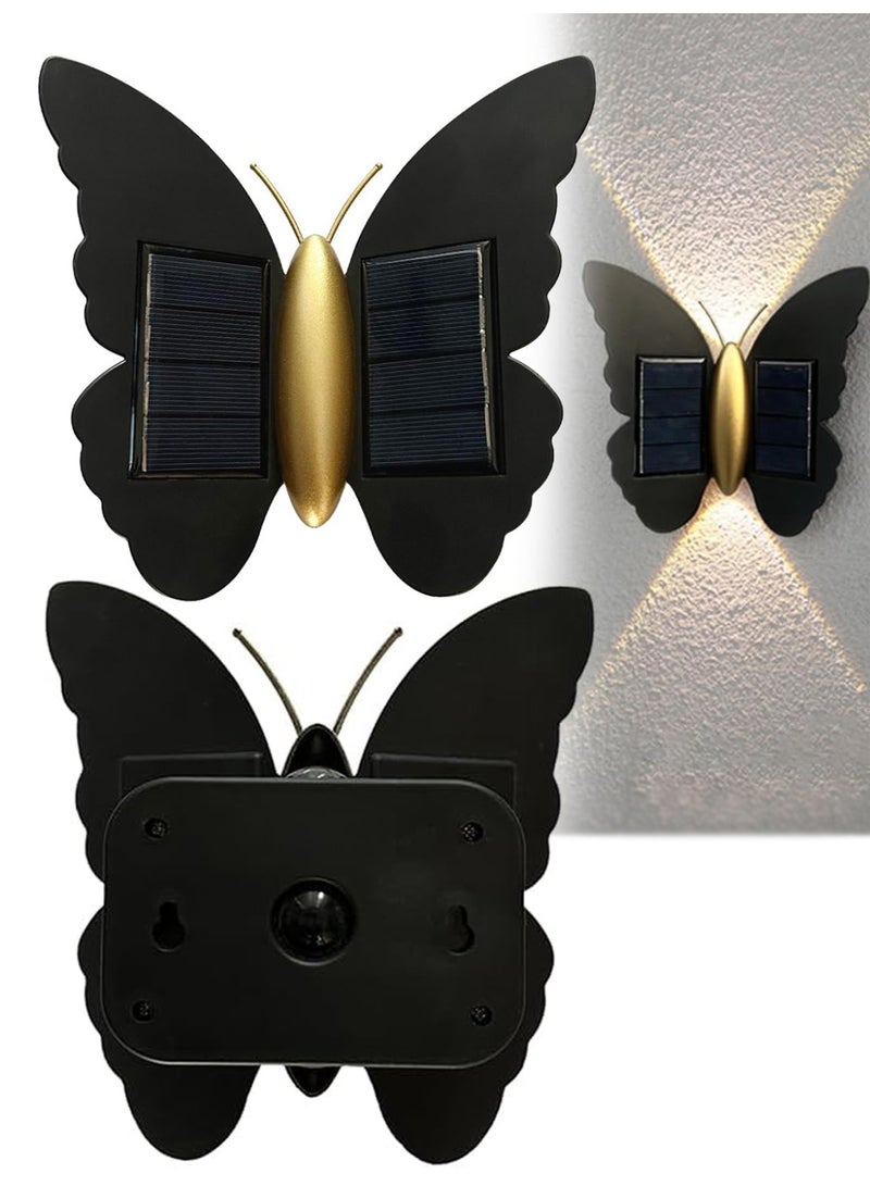 Outdoor Butterfly Wall Light Led 10W Metal Wallp Ip65 Waterproof Decoration Outdoor Wall Light up and Down Lightiwarm Light Wall Lightifor Terrace Garden Balcony Hallway - Image 1