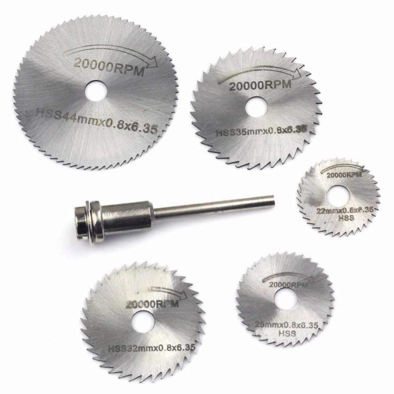 DRONA 6pcs Set Mini HSS Circular Saw Blades Rotating Tool for Dremel Rotary Metal Cutter BRC0263 - Image 1