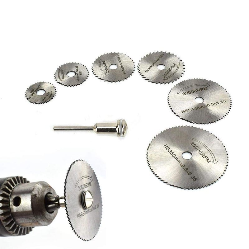 DRONA 6pcs Set Mini HSS Circular Saw Blades Rotating Tool for Dremel Rotary Metal Cutter BRC0263 - Image 2