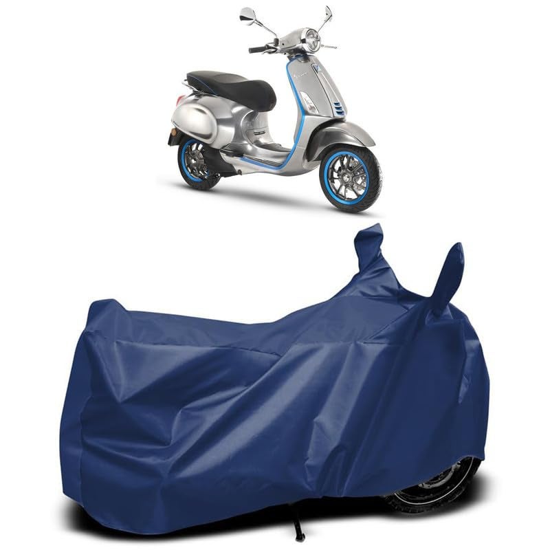 MADAFIYA Waterproof Two Wheeler Cover for Vespa Elettrica Bike All Season Protection Bike Cover for Rain & Sun (Navy) - Image 1