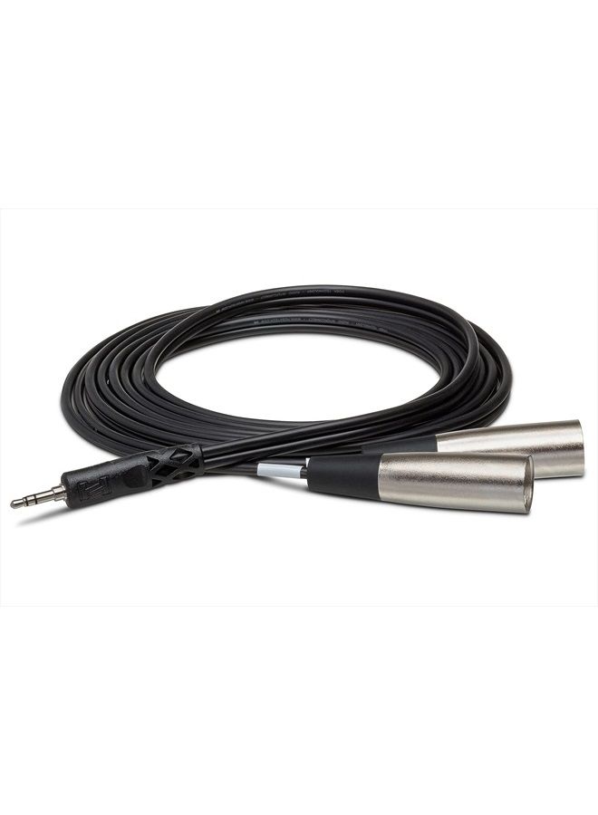 Hosa CYX-402M 3.5 mm TRS to Dual XLR3M Stereo Breakout Cable, 2 Meters