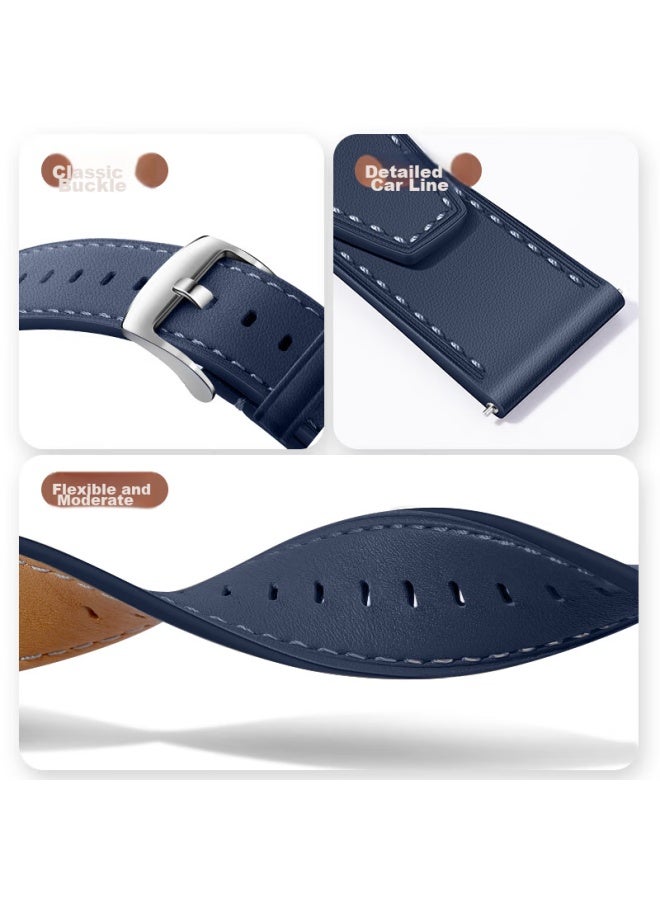 Wei Qiantu Weiqiantu سوار ساعة جلدي متوافق مع Huawei Watch Gt4/gt5/pro/watch4pro/3pro/gt3pro، سوار رياضي للرجال، 46/48mm Quadrant - Image 5