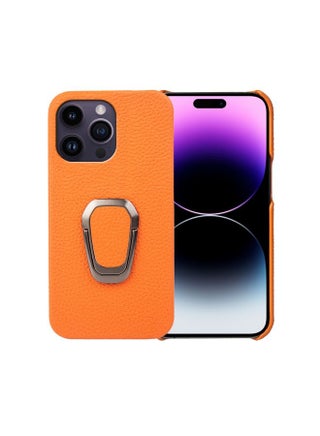 Case Cover For iPhone 14 Pro Max Ring Holder Litchi Texture Genuine Leather Phone Case Yellow - pzsku/Z2A072AF79967D78B61A4Z/45/_/1712464233/1c2f1d50-5d66-46d9-b645-16436c159f80
