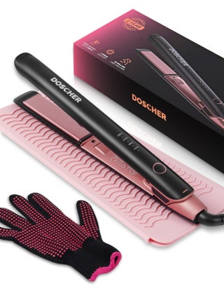 Hair Straightener and Curler 2 in 1 Ceramic Flat Iron - 4 Heat Settings and Heats Up to 230°C with a Heat-Resistant Silicone Pad and Gloves - pzsku/Z2A073425D86D1341DF16Z/45/_/1735289383/91981065-0387-476a-81fb-3fd695136d1d