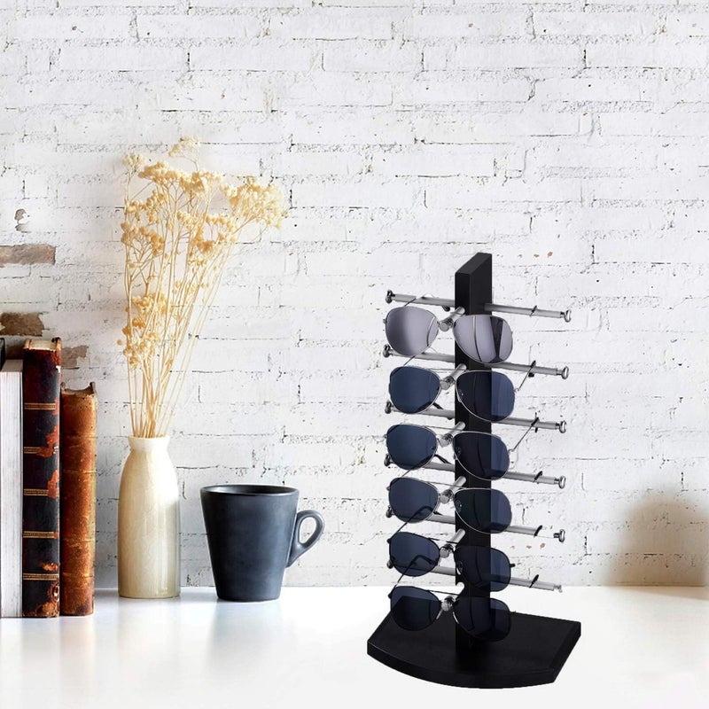 APL Display Polmart Sunglass / Eyewears Display Stand, Black, Single Tower, 6-Pair Capacity - Image 1