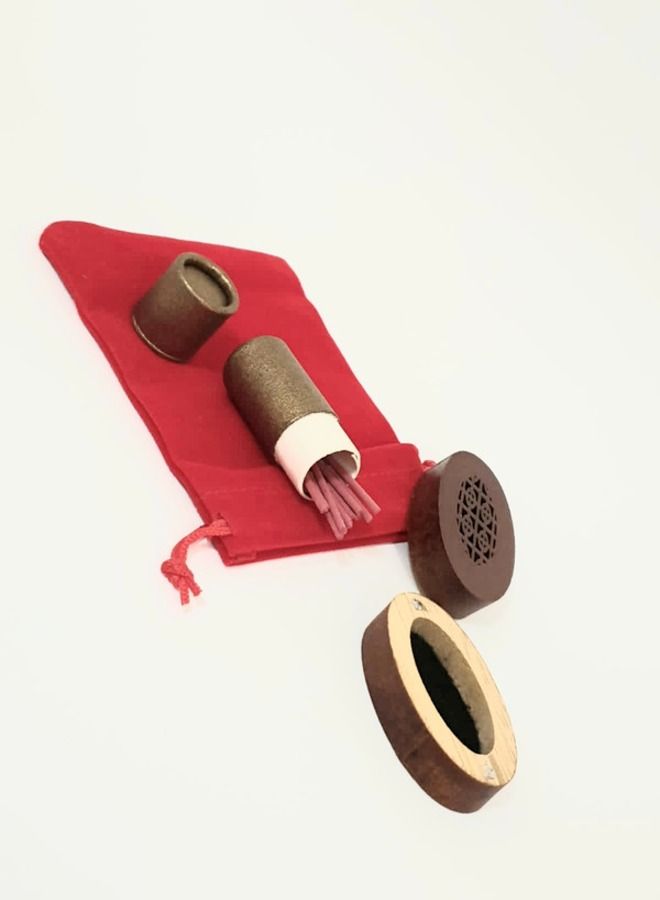 general Mini Bamboo Wooden Incense Stick Burner Set - Image 3