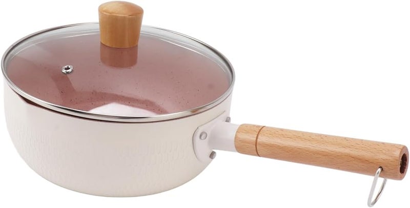 وعاء حساء غير لاصق 22 سم مقبض خشبي وعاء صوص موفر للطاقة للاستخدام المنزلي - Image 4