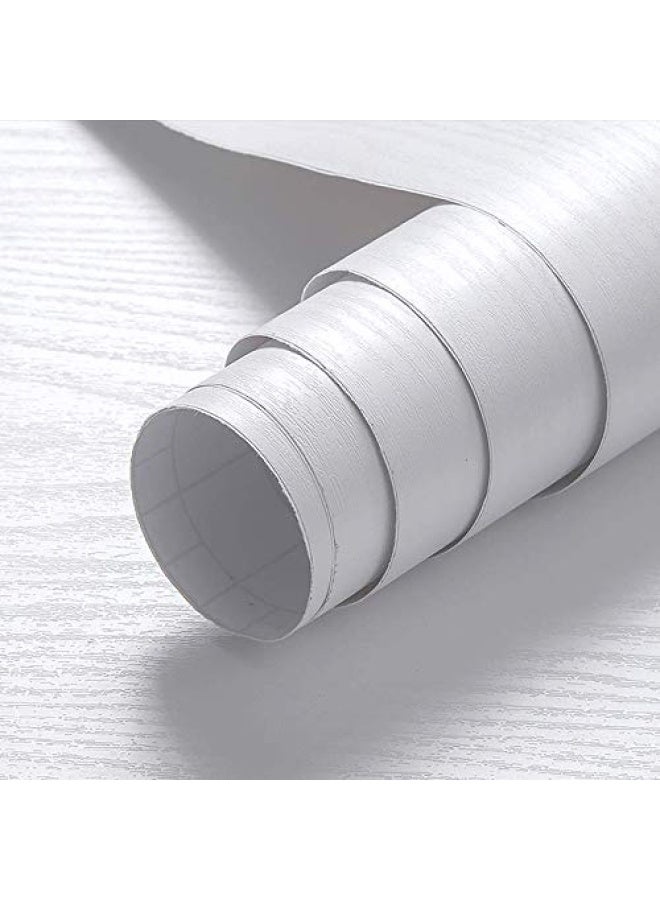 Oxdigi  White Wood Grain Contact Paper 24 x 196 inches Decorative for Countertops Cabinets Shelf Liners Doors Self-Adhesive Film Peel  Stick Waterproof Removable Wallpaper  - Image 1