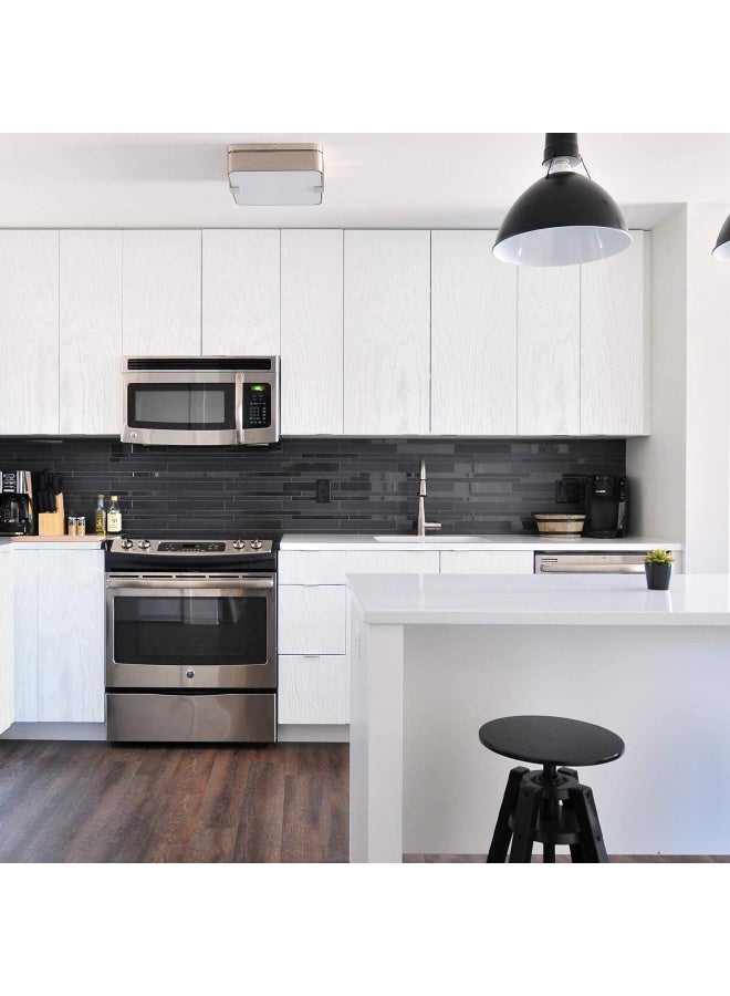 Oxdigi  White Wood Grain Contact Paper 24 x 196 inches Decorative for Countertops Cabinets Shelf Liners Doors Self-Adhesive Film Peel  Stick Waterproof Removable Wallpaper  - Image 4