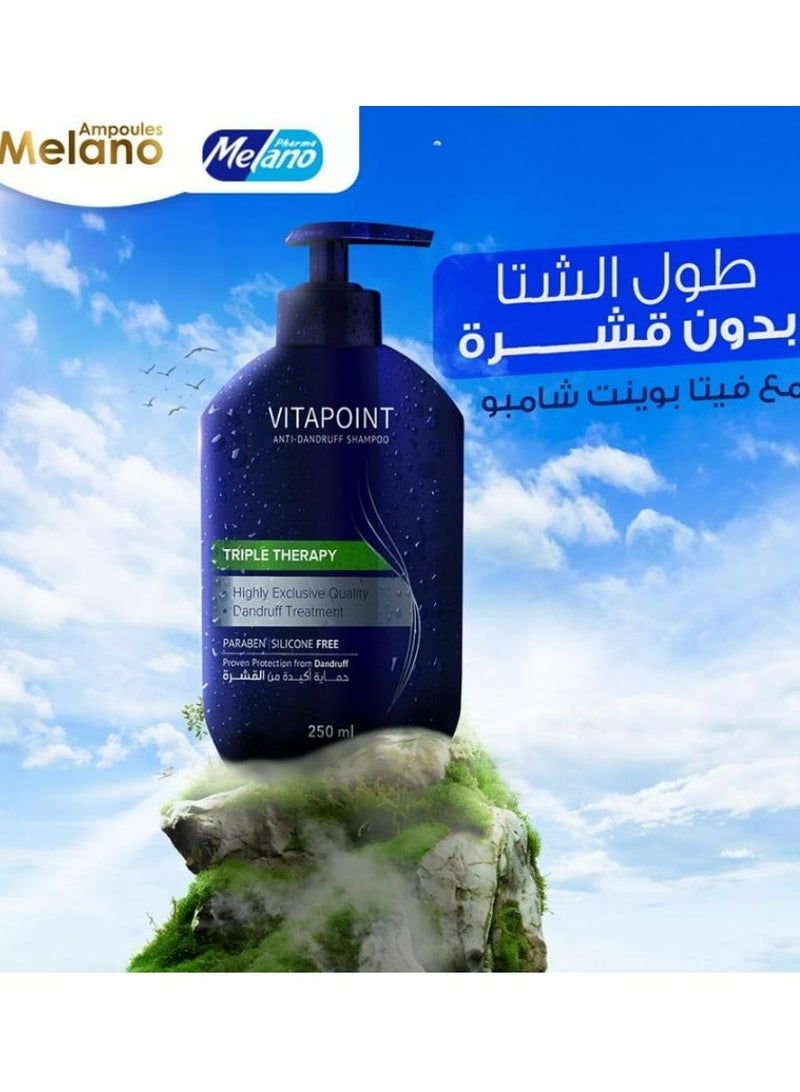 Melano Pharma Vitapoint Anti Dandruff Shampoo 250ml - Image 1