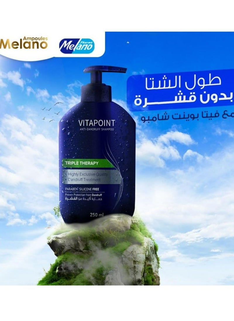 MELANO Vitapoint Anti Dandruff Shampoo 250 ML  - Image 2