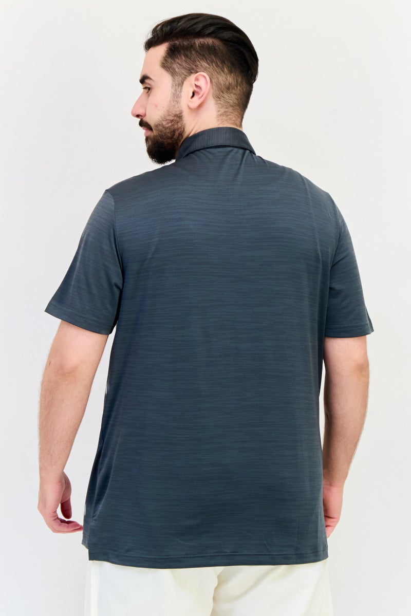 Adidas Men Sportswear Fit Short Sleeve Training Polo Shirt, Dark Grey  - Image 2