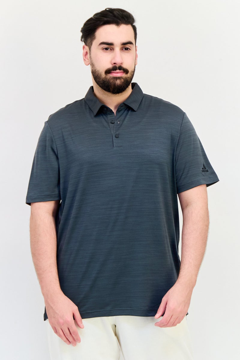Adidas Men Sportswear Fit Short Sleeve Training Polo Shirt, Dark Grey  - Image 1