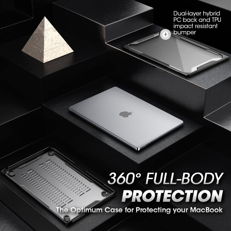 SupCase غطاء SUPCASE لجهاز MacBook Air مقاس 15 بوصة 2026/2025/2024/2023 (خنفساء يونيكورن)، M5/M4/M3/M2 A3241 A3114 A2941 غلاف صلب مقاوم للصدمات للاستخدام الشاق لجهاز MacBook Air مقاس 15" مع Touch ID، أسود - Image 4