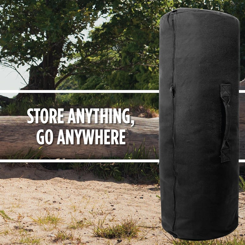 Rothco Heavyweight Canvas Duffle Bag with Side Zipper - 21" x 36" - Olive Drab - Image 5