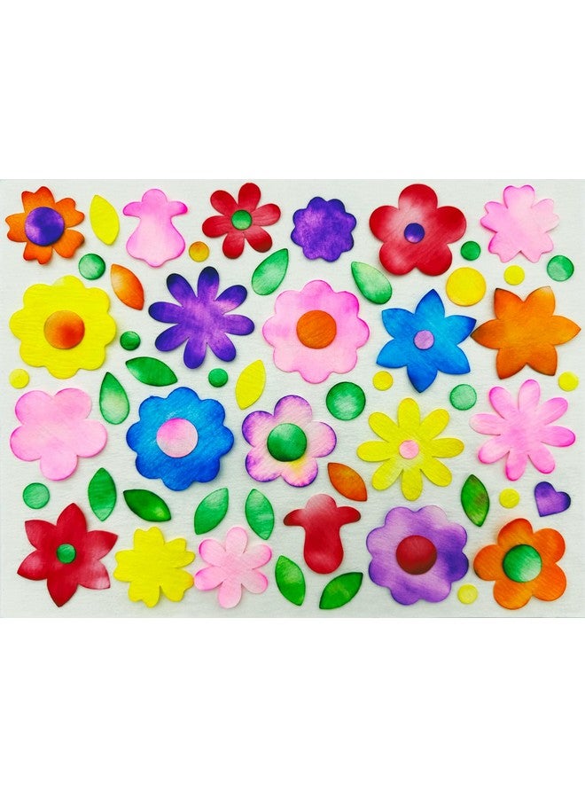 Roylco Blots of Flowers - Pre-Cut Blank Floral Shapes for Classroom Crafts & Learning Activities, Unique Blot Paper for Watercolor & Marker Art - Easy 3D Arts & Crafts Supplies for Kids - Image 1