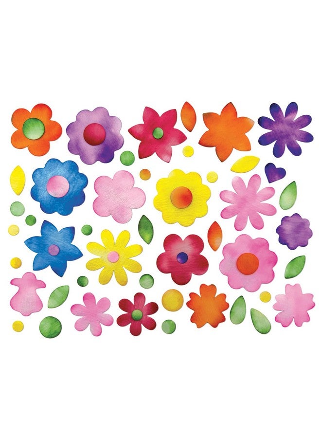 Roylco Blots of Flowers - Pre-Cut Blank Floral Shapes for Classroom Crafts & Learning Activities, Unique Blot Paper for Watercolor & Marker Art - Easy 3D Arts & Crafts Supplies for Kids - Image 4