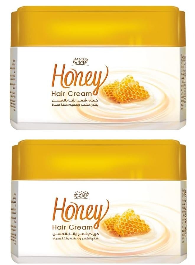 إيفا قطعتين من كريم شعر بالعسل يغذي الشعر ويعطيه رونقا وجمالا 45جم