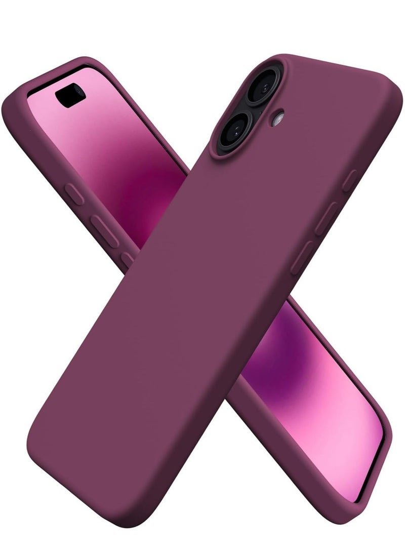 iPhone 16 Plus Slim Fit Matte Maroon TPU Case â Soft, Shock-Resistant Silicone Protective Cover