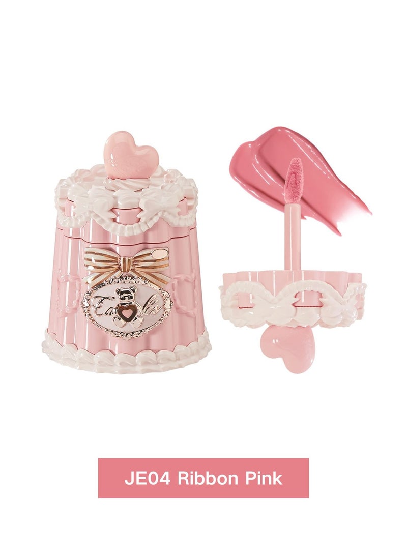 Flower Knows The Sweetie Bear Collection Coating Lip Jelly – JE04 Ribbon Pink|Crystal Guava Shine - Image 1