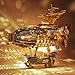 FUNPOLA LED 3D Wood Puzzle Fantasy Airship Model Steampunk DIY Craft Kit with LED Lights Intricate Wooden Airship Model Building Set for Teens and AdultsGray - Image 3