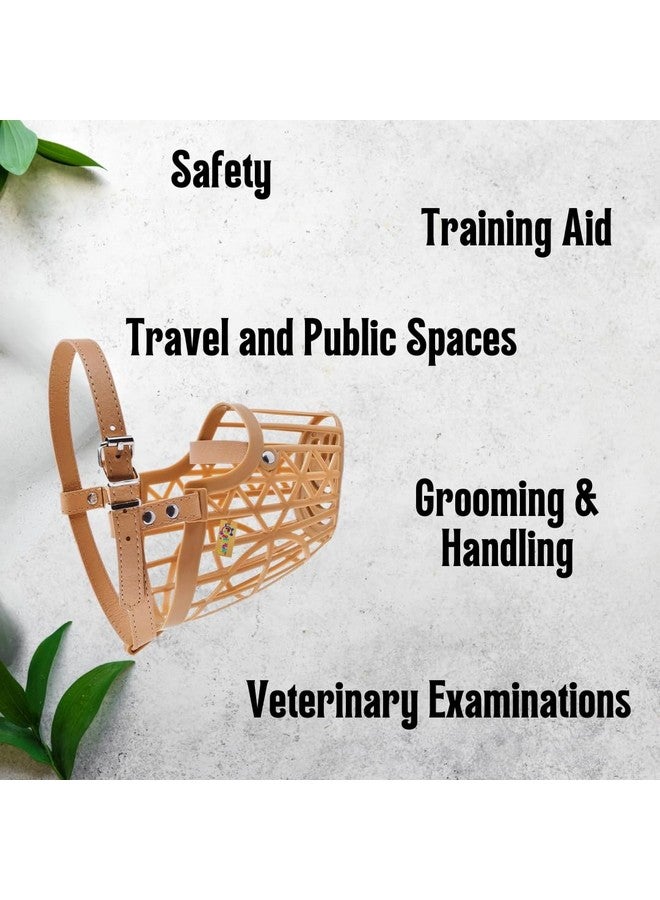Western Era Adjustable Strap Dog Muzzle - Ensure Pet Safety & Comfort, Prevent Biting Behavior - Perfect For Medium-Sized Dogs, Ideal For Walks, Training & Grooming (Beige Extra Small) - Image 3