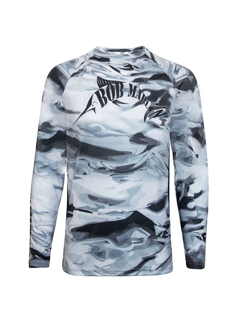 Bob Marlin Performance Shirt Grey Storm-Large - Image 1
