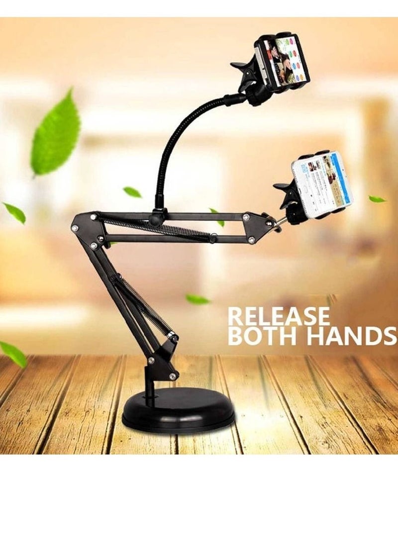 GENNEXT Video Cantilever Dual Mobile Phone Broadcast Bracket Cantilever Dual Mobile Phone Large Disk Broadcast Bracket - Image 1