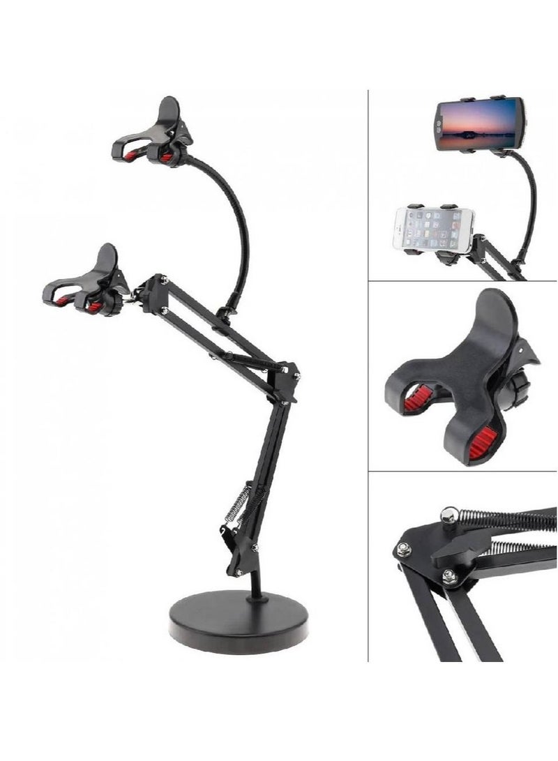 GENNEXT Video Cantilever Dual Mobile Phone Broadcast Bracket Cantilever Dual Mobile Phone Large Disk Broadcast Bracket - Image 2