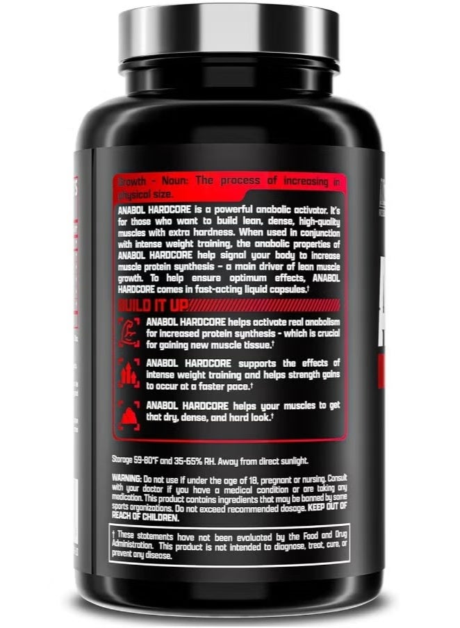 نورتكس ريسيرش مكمل غذائي قوي من Nutrex Research Anabol Hardcore - 60 كبسولة - مُعزز للقوة والتعافي مع مُركب 6-Keto Diosgenin - Image 2
