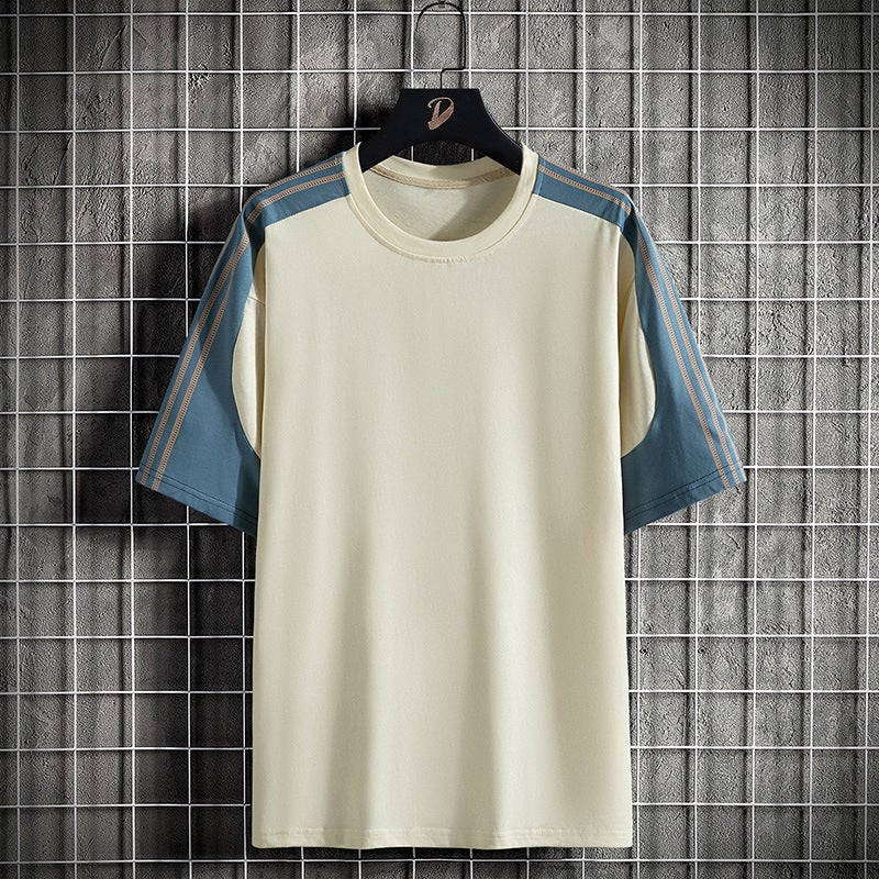 2024 Fashion Men'S Short Sleeve Cotton Crew Neck T-Shirt Simple Joker A Generation Of Hair - Image 1