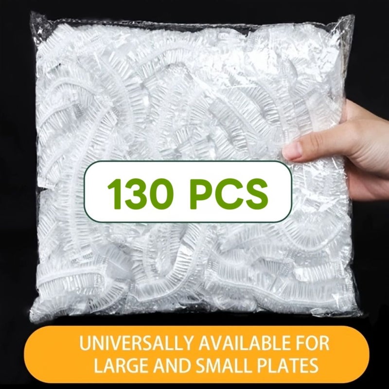 130pcs Elastic Food Cover Wraps Disposable Food Storage Lids New Packaging Colorful - Image 4